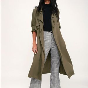 Olive Green Trench Coat